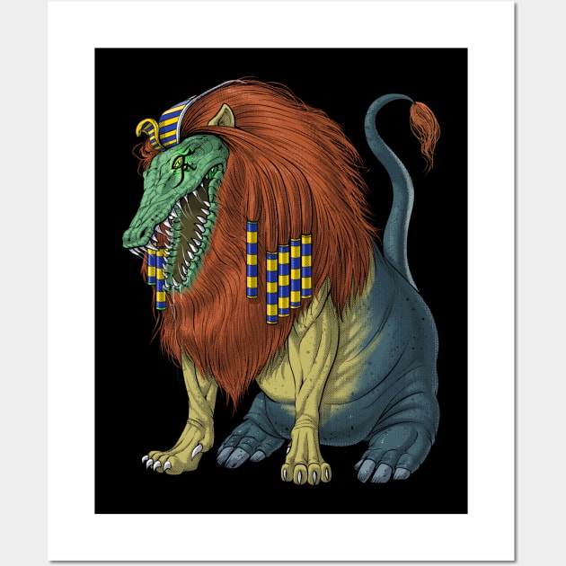 Ancient Egyptian Mythology Ammit Wall Art by underheaven